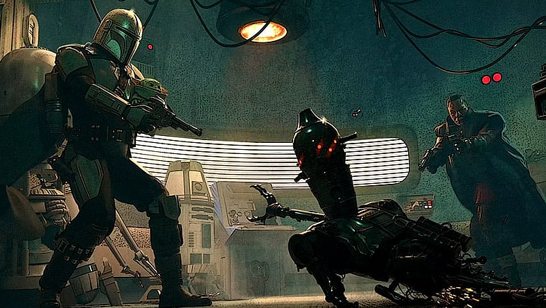 Promo art for 'The Mandalorian' (2023) season 3, episode 1, Disney+