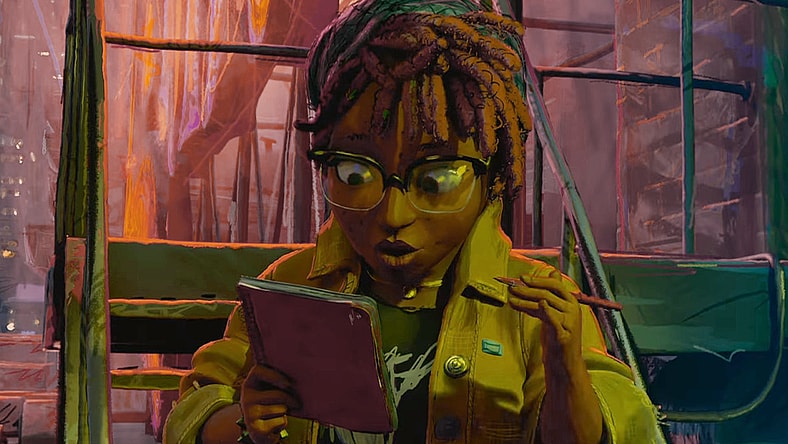 April O'Neil (Ayo Edebiri) attempts to make sense of her new friends' biology in the first trailer for Teenage Mutant Ninja Turtles: Mutant Mayhem (2023), Paramount Pictures