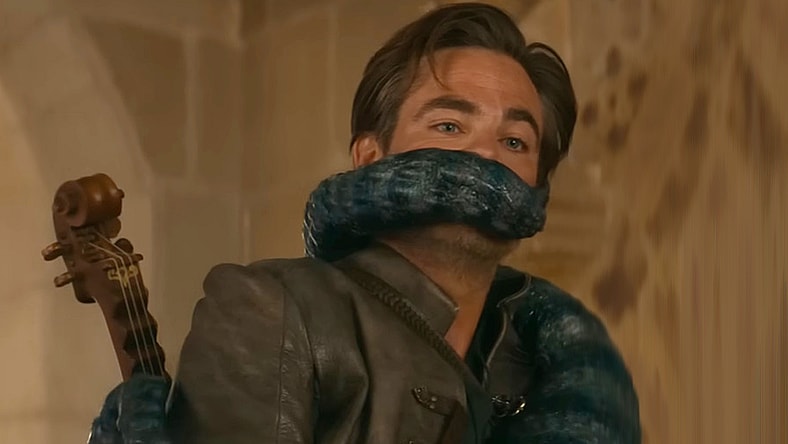 Edgin (Chris Pines) is silenced in Dungeons & Dragons: Honor Among Thieves (2023), Paramount Pictures