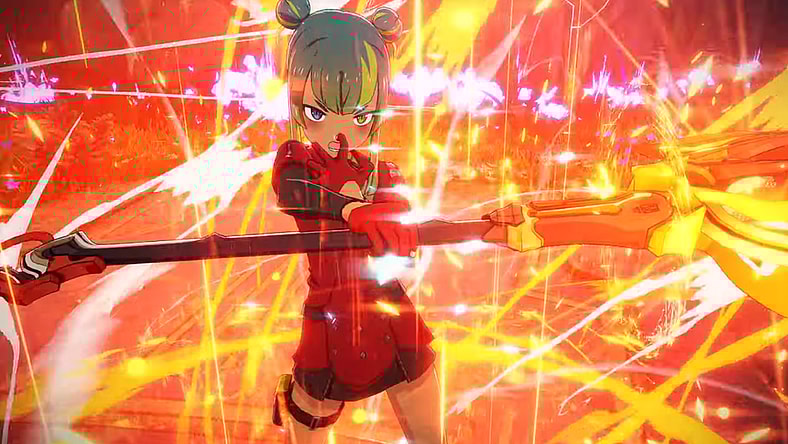 A Spell Weaver prepares to summon an inferno of fire via Blue Protocol (2023), Amazon Games