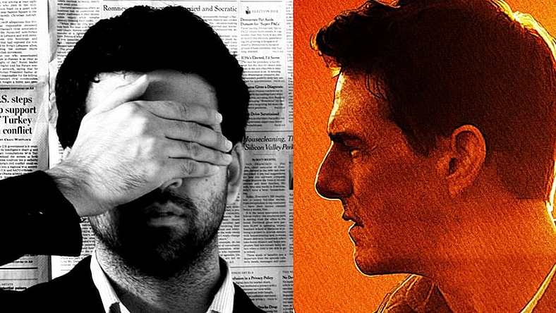 Split image of Zeeshan Aleem and Tom Cruise as Maverick in 'Top Gun: Maverick'