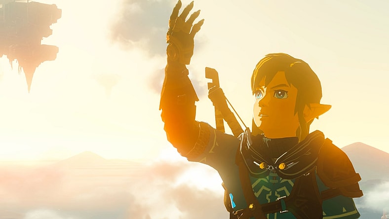 Link marvels at his corrupted hand via The Legend of Zelda: Tears of the Kingdom (2023), Nintendo