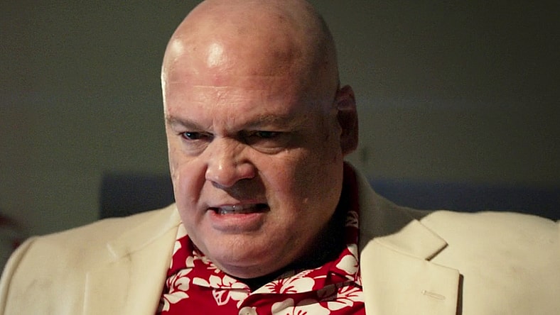 Wilson Fisk (Vincent D'onofrio) hunts down Kate Bishop (Hailee Steinfeld) in Hawkeye Season 1 Episode 6 "So This Is Christmas?" (2021), Marvel Entertainment