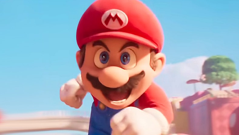 Mario (Chris Pratt) prepares to rush off into adventure in The Super Mario Bros. Movie (2023), Illumination Entertainment
