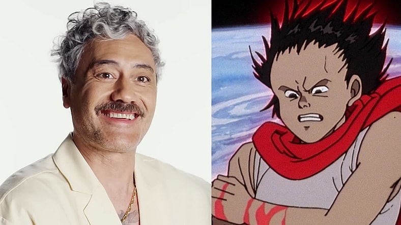 Taika Waititi talks to Variety about his failure to care about making Thor: Love and Thunder / Tetsuo (Nozomu Sasaki) recoils after having his arm blown off in Akira (1988), Toho Co. Ltd.