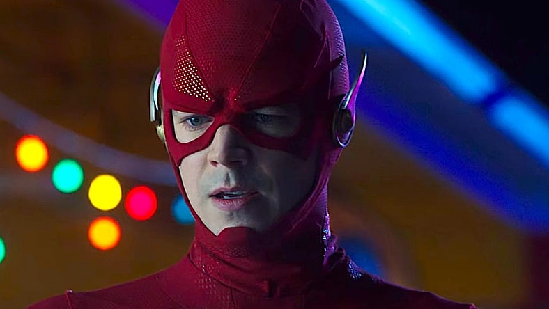 The Flash (Grant Gustin) desperately looks for Deathstorm (Robbie Amell) in The Flash Season 8 Episode 12 "Death Rises" (2022), Warner Bros. Television