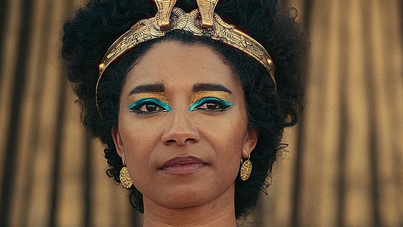 Cleopatra (Adele James) rules over the Ptolemaic Kingdom in Queen Cleopatra (2023), Netflix