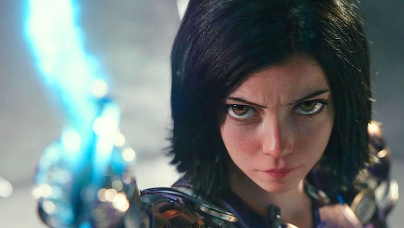 Alita (Rosa Salazar) sets her sights on Zalem - and Nova (Mahershala Ali) in Alita: Battle Angel (2019), 20th Century Studios