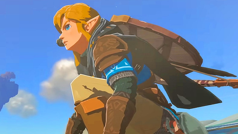 Link (Kengo Takanashi) takes flight in The Legend of Zelda: Tears of the Kingdom (2023), Nintendo