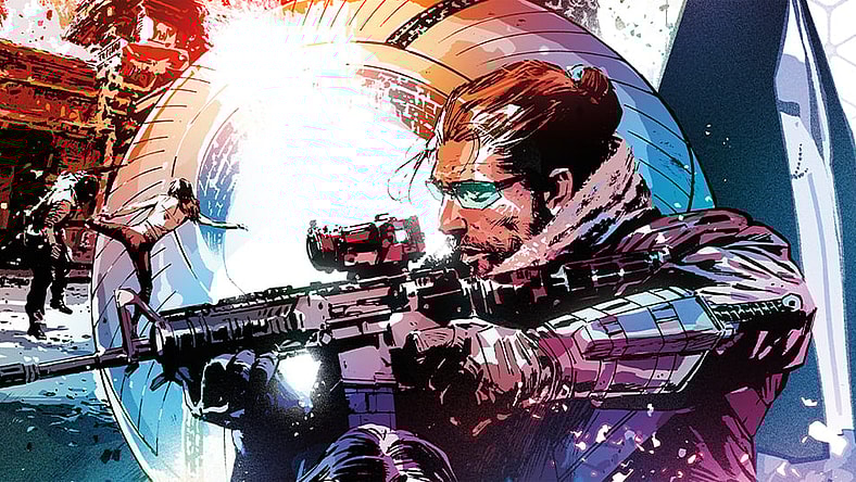 The Saints protagonist in profile on the cover of The Saints: Awakening.