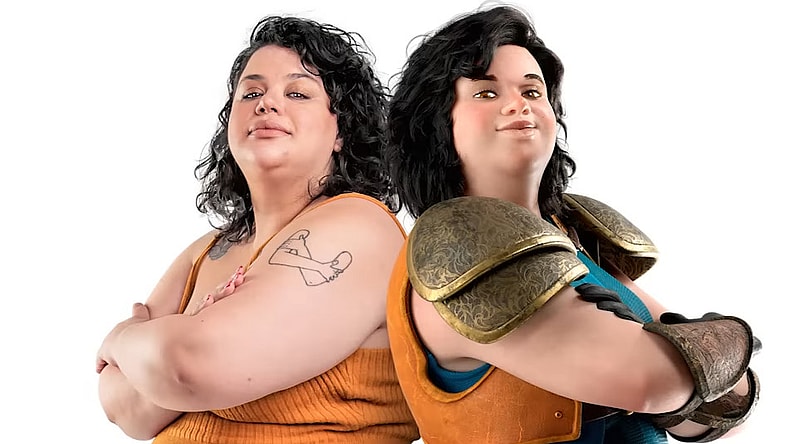 Cinthia stands back to back with her avatar in Dove's "Real Virtual Beauty" Ad