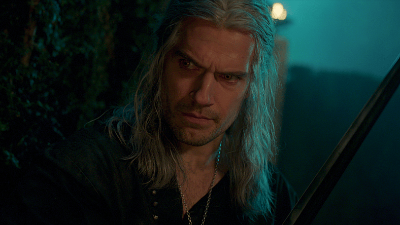 Geralt (Henry Cavill) seeks information in The Witcher Season 3 Episode 1 "Shaerrawedd" (2023), Netflix