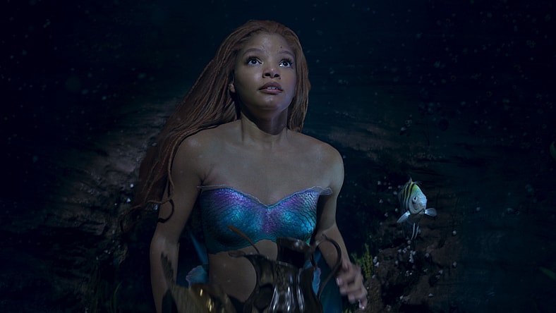 Halle Bailey as Ariel in Disney's live-action THE LITTLE MERMAID. Photo courtesy of Disney. © 2023 Disney Enterprises, Inc. All Rights Reserved.