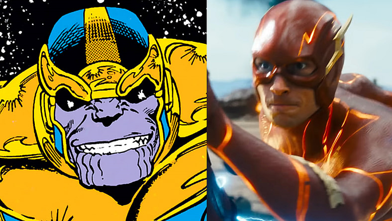 Thanos stands defiant in Infinity Gauntlet Vol. 1 #4 (1991), Marvel Comics. Words by Jim Starlin, art by George Pérez, Josef Rubenstein, Tom Christopher, Max Steele, Ian Laughlin,and Jack Morelli.