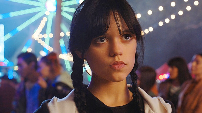 Wednesday. Jenna Ortega as Wednesday Addams in episode 101 of Wednesday. Cr. Courtesy Of Netflix © 2022