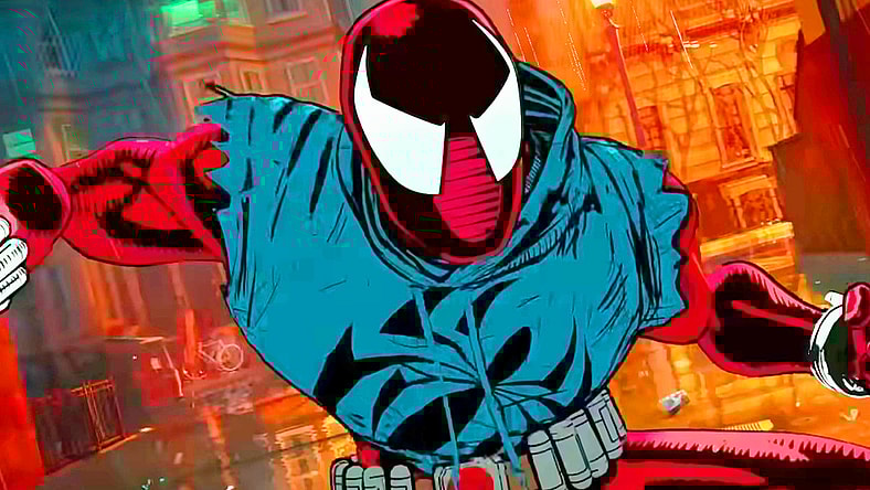 Ben Reilly (Andy Samberg) makes his cinematic debut in Spider-Man: Across The Spider-Verse (2023), Sony Pictures