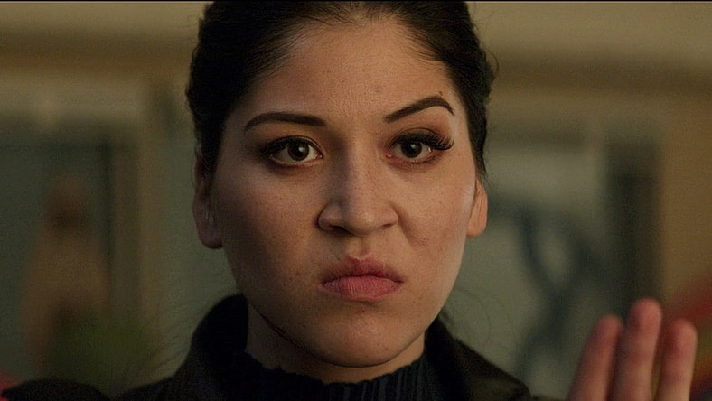 Echo (Alqua Cox) reminds the Track Suit Mafia who's boss in Hawkeye Episode 3 "Echoes" (2021), Marvel Entertainment