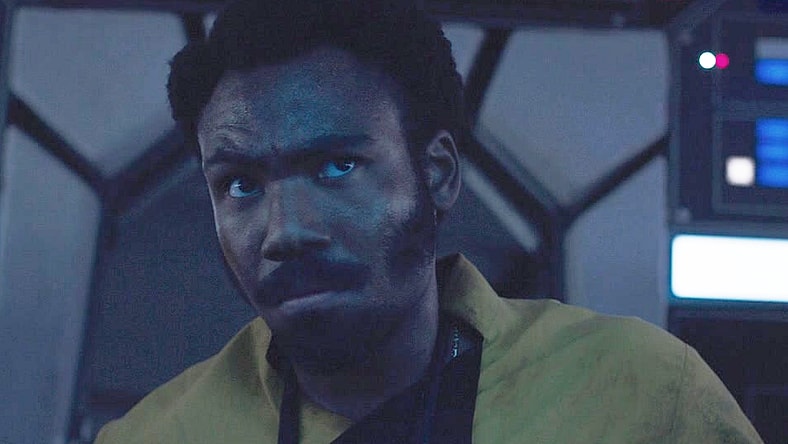 Lando Calrissian (Donald Glover) prepares to make a jump to hyperspace n Solo: A Star Wars Story (2018), Lucasfilm