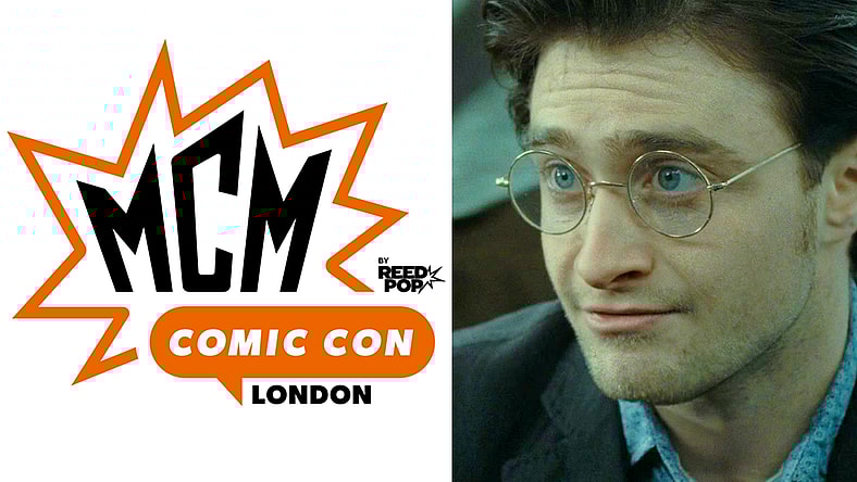 MCM London Comic-Con Official Logo / Harry Potter (Daniel Radcliffe) sees his son off to Hogwarts in Harry Potter and the Deathly Hallows - Part 2 (2010), Warner Bros. Pictures