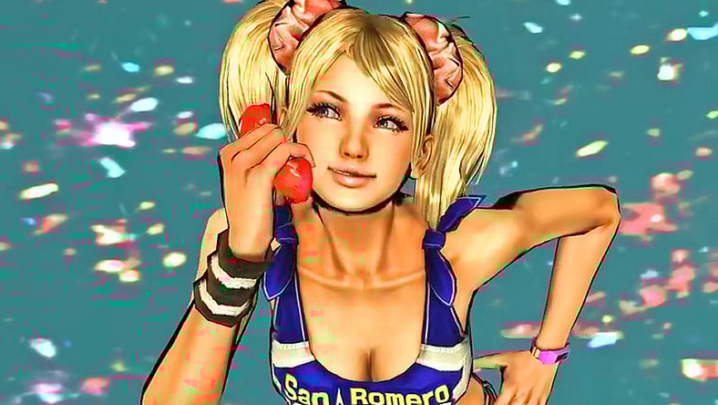 Juliet (Tara Strong) answers the call in Lollipop Chainsaw (2012), Kadokawa Games