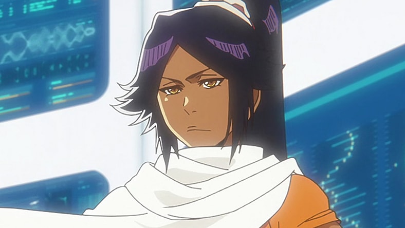 Yoruichi Shihouin (Wendee Lee) unveils her latest weapon in Bleach: Thousand-Year Blood War Episode 22 "Marching Out The Zombies" (2023), Pierrot