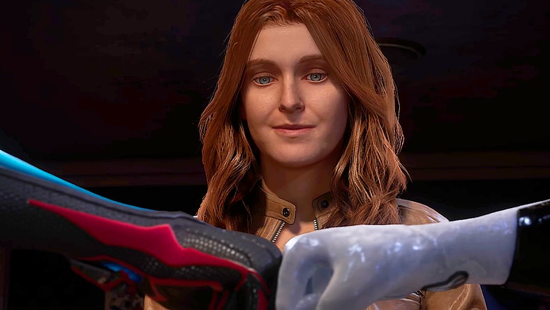 Miles (Nadji Jeter), MJ (Laura Bailey), and Peter are ready for what comes next in Marvel's Spider-Man 2 (2023), Insomniac Games