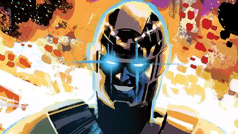 Kang the Conqueror defies the Uncanny Avengers on Daniel Acuña's cover to Uncanny Avengers Vol. 1 #22 "Avenge the Earth: Conclusion" (2014), Marvel Comics