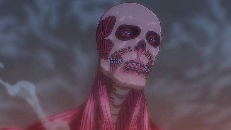 The imposing Colossus Titan from Attack on Titan Season 3 (2023), MAPPA