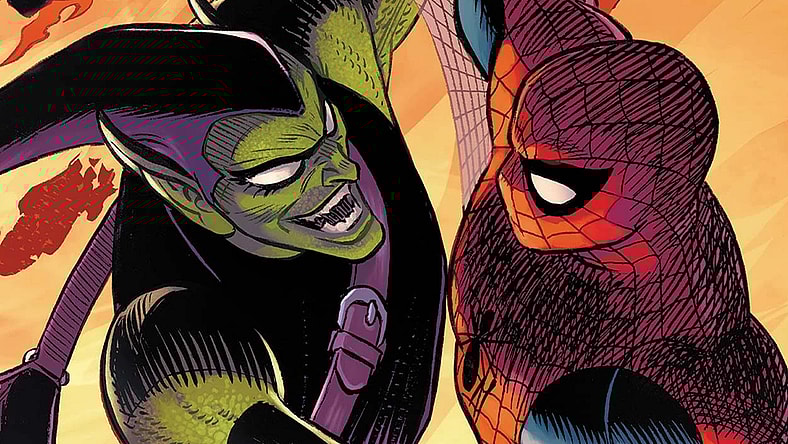 Spider-Man and the Green Goblin come to blows on John Romita Jr.'s variant cover to Amazing Spider-Man Vol. 6 #36 (2023), Marvel Comics