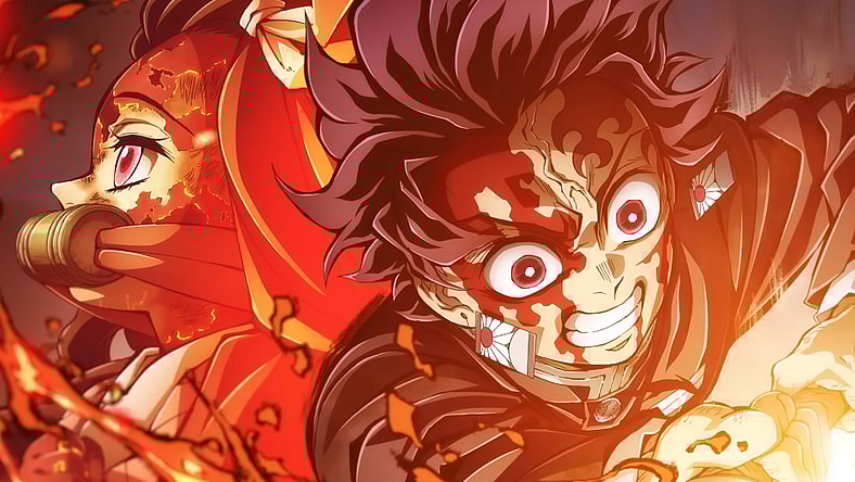 Tanjiro (Natsuki Hanae) and Nezuko Kamado (Akari Kitou) let their rage flow in Demon Slayer: Kimetsu no Yaiba Haishra Training Arc (2024), Aniplex