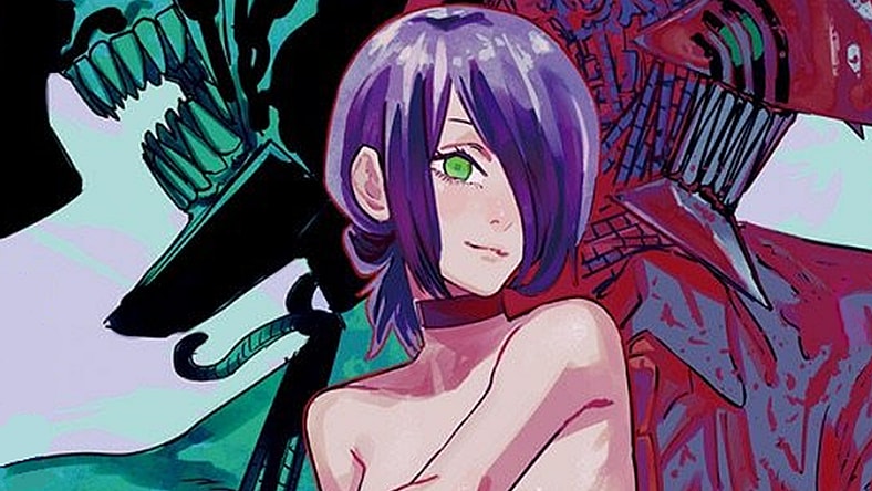 Reze prepares to go 'boom' on Tatsuki Fujimoto's cover to Chainsaw Man Vol. 6 (2020), Shueisha