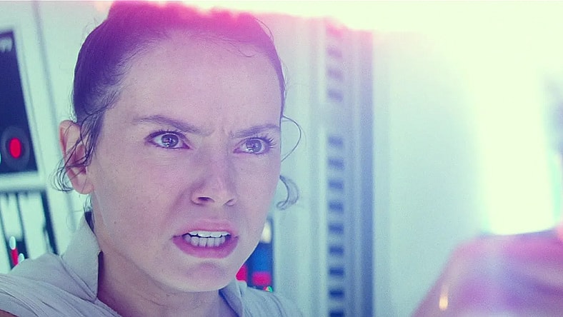 Rey (Daisy Ridley) clashes with Kylo Ren (Adam Driver) in Star Wars: Episode IX - The Rise of Skywalker (2019), Disney