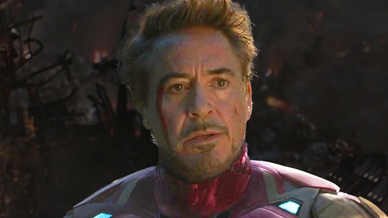 Iron Man (Robert Downey Jr.) holds the fate of the universe in his hands in Avengers: Endgame (2019), Marvel Entertainment