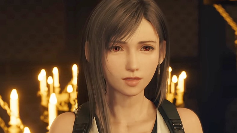 Tifa (Ayumi Ito) asks Cloud (Takahiro Sakurai) for advice in Final Fantasy VII Rebirth (2024), Square Enix