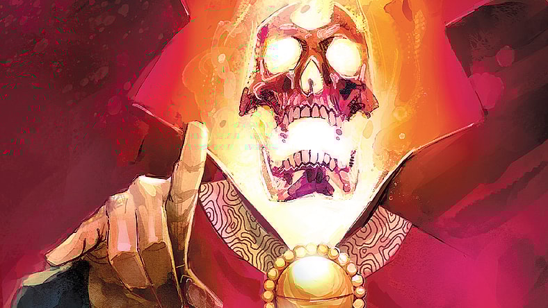 A Spirit of Vengeance overtakes Doctor Strange on Rod Reis' cover to Doctor Strange: Damnation Vol. 1 #3 (2018), Marvel Comics