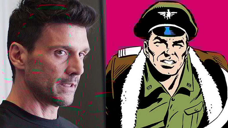 Brock Rumlow (Frank Grillo) taunts Steve Rogers (Chris Evans) in Captain America: The Winter Solider (2014), Marvel Entertainment / Rick Flag Sr. is ready to teach his men some respect in Secret Origins Vol. 2 #14 ""The Secret Origin of the Suicide Squad" (1987), DC. Words by John Ostrander, art by Luke McDonnell, Dave Hunt, Carl Gafford, and Albert DeGuzman.