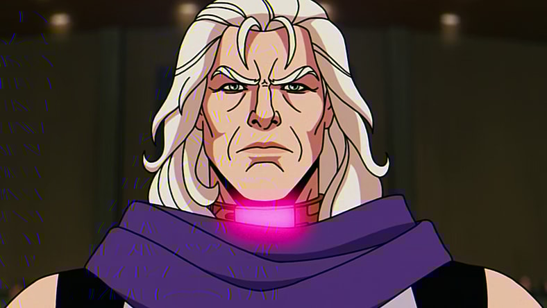 Magneto (Matthew Waterson) stands before the United Nations in X-Men '97 Season 1 Episode 2 'Mutant Liberation Begins' (2024), Disney Plus