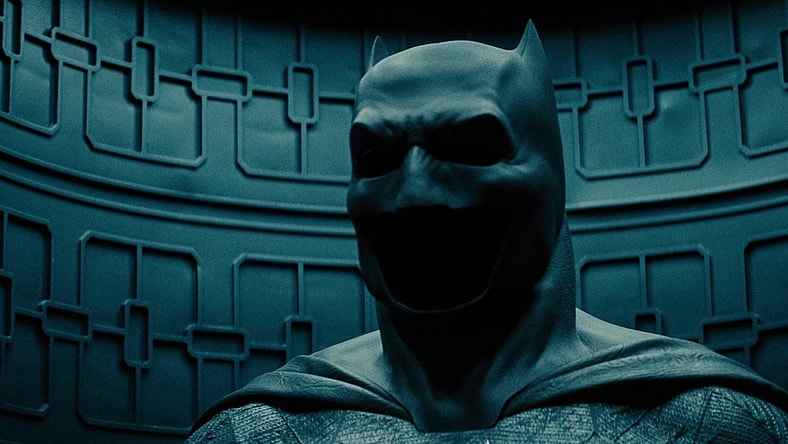 Bruce Wayne (Ben Affleck) prepares to don his cowl in Batman v Superman: Dawn of Justice: Ultimate Edition (2016), Warner Bros. Pictures