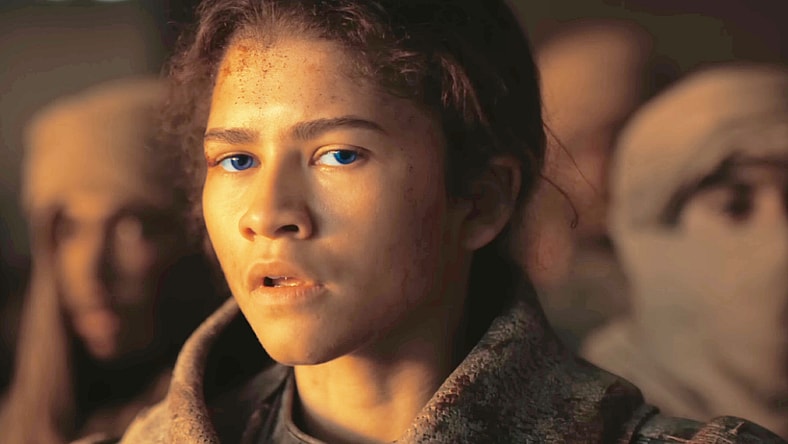 Chani (Zendaya) refuses to stand idly by while the Fremen are led to the slaughter in Dune: Part Two (2024), Legendary Pictures