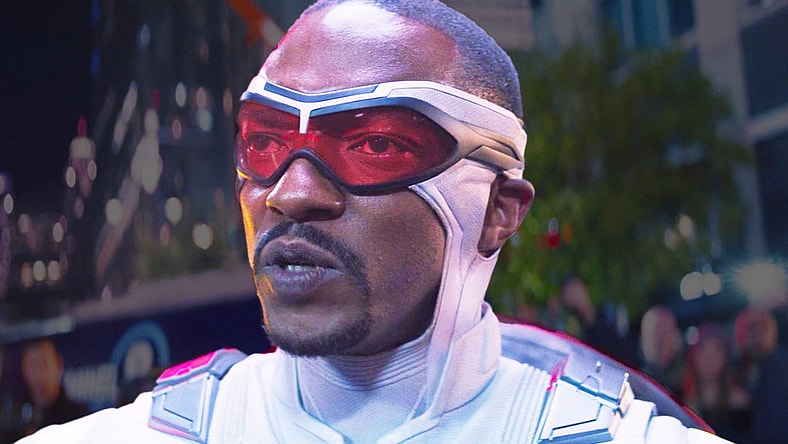 Sam Wilson (Anthony Mackie) stands in defense of the Flag-Smashers in The Falcon and the Winter Soldier Season 1 Episode 8 "One World, One People" (2023), Marvel Entertainment