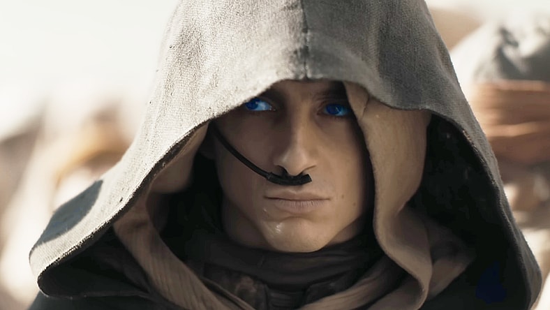 Paul Atreides (Timothée Chalamet) marches forward unto Destiny in Dune: Part Two (2024), Legendary Pictures