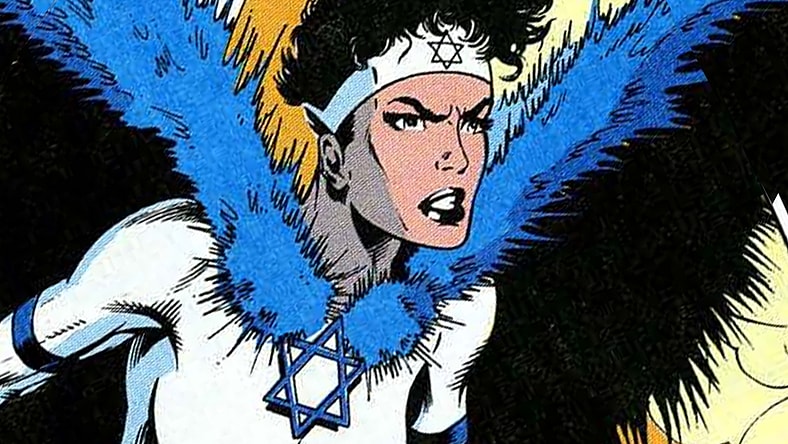 Sabra gives chase to the Hulk in The Incredible Hulk Vol. 1 Issue #386 "Little Hitler" (1991), Marvel Comics. Words by Peter David. Art by Dale Keown, Mark Farmer, and Glynis Oliver.