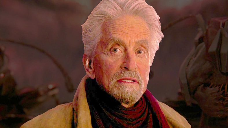 Hank Pym (Michael Douglas) introduces Scott Lang (Paul Rudd) to his army of socialist ants in Ant-Man and the Wasp: Quantumania (2023), Marvel Entertainment