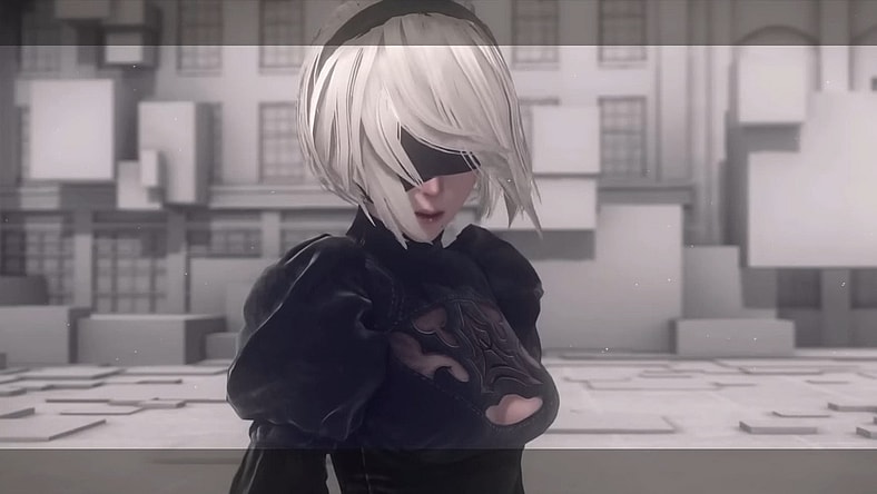 2B (Yui Ishikawa) emerges victorious against Adam (Daisuke Namikawa) in NieR: Automata (201), PlatinumGames