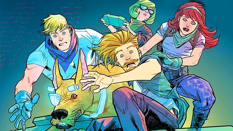 The Mystery Gang find themselves on the back-foot on Francis Manapul's variant cover to Scooby Apocalypse Vol. 1 #5 "The Siege!" (2016), DC