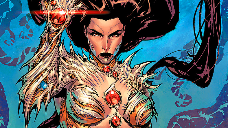 Sara Pezzini makes her return on Giuseppe Cafaro and Arif Prianto's variant cover to Witchblade Vol. 3 #1 (2024), Top Cow