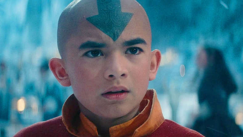 Aang (Gordon Cormier) refuses to let the Fire Nation steamroll the Northern Water Tribe in Avatar: The Last Airbender Season 1 Episode 8 "Legends" (2024), Netflix