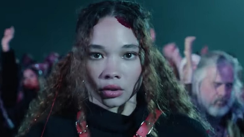 Ash (Ashley Moore) finds her night taking a turn for the worse in Festival of the Living Dead (2024), TUBI