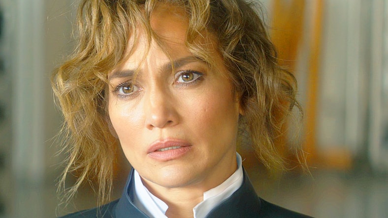 Agent Shepherd (Jennifer Lopez) discovers Harlan's (Simu Liu) technology is being reused by the ICN in Atlas (2024), Netflix