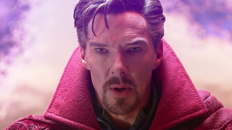 Doctor Strange (Benedict Cumberbatch) warns Peter Parker (Tom Holland) of the consequences of erasing his identity in Spider-Man: No Way Home (2021), Marvel Entertainment